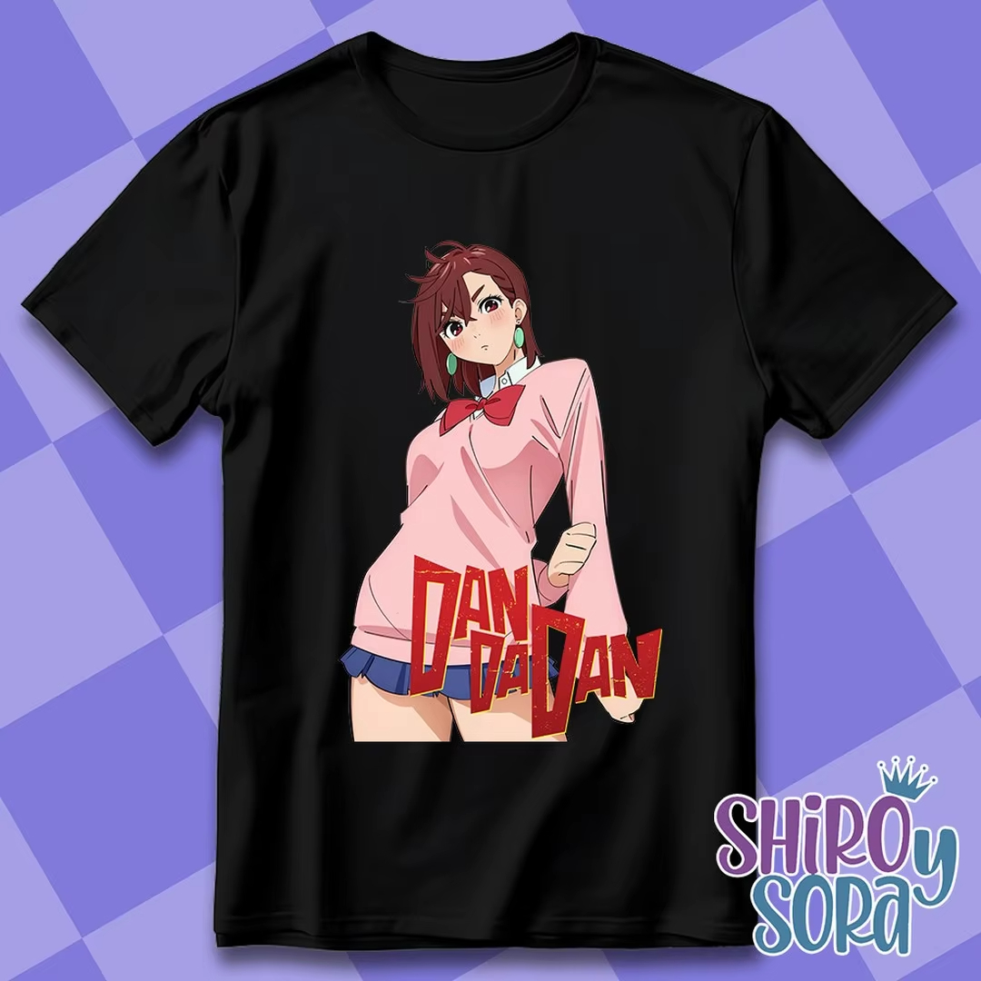 Anime Cosplay Title - 2026 Sommer Dandadan Einzel-Schwarzes T-Shirt Momo