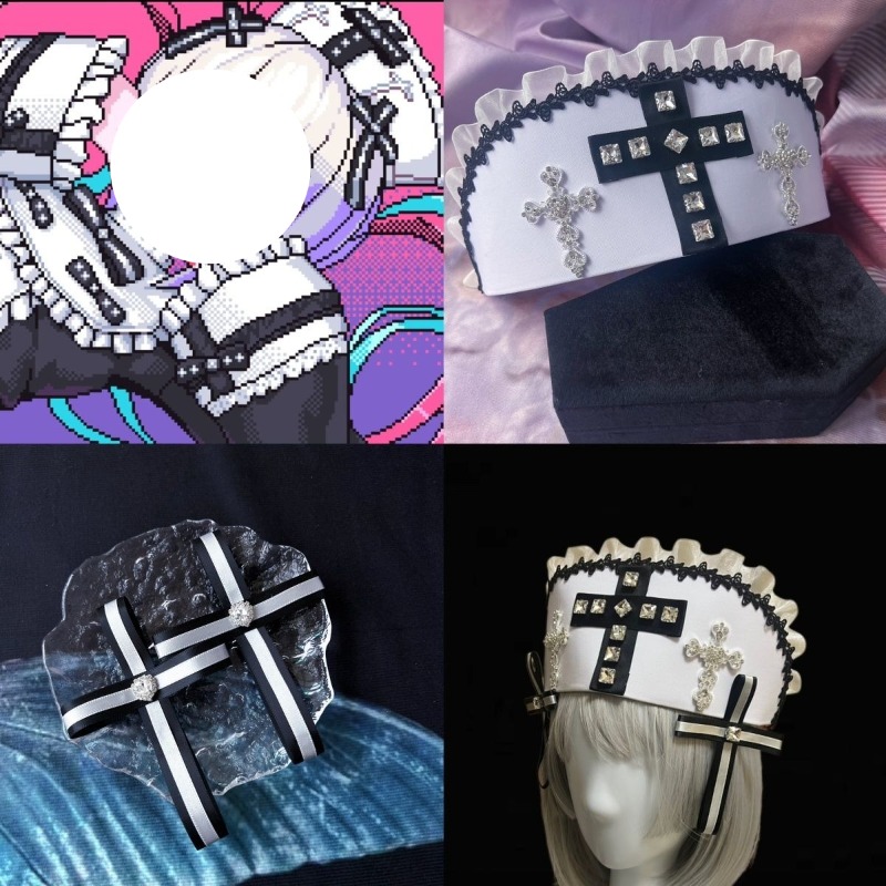 Anime Cosplay Nurse - Anime Regen Cosplay Krankenschwester Hut Gothic