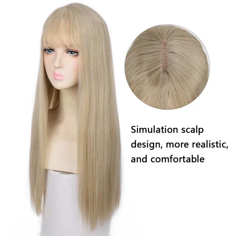 Anime Cosplay Long Black Hair - 2026 Houyan synthetische lange glatte Haarperücke