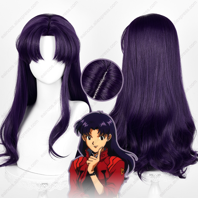 Anime Cosplay Long Black Hair - EVA Misato Katsuragi Cosplay Perücke 55