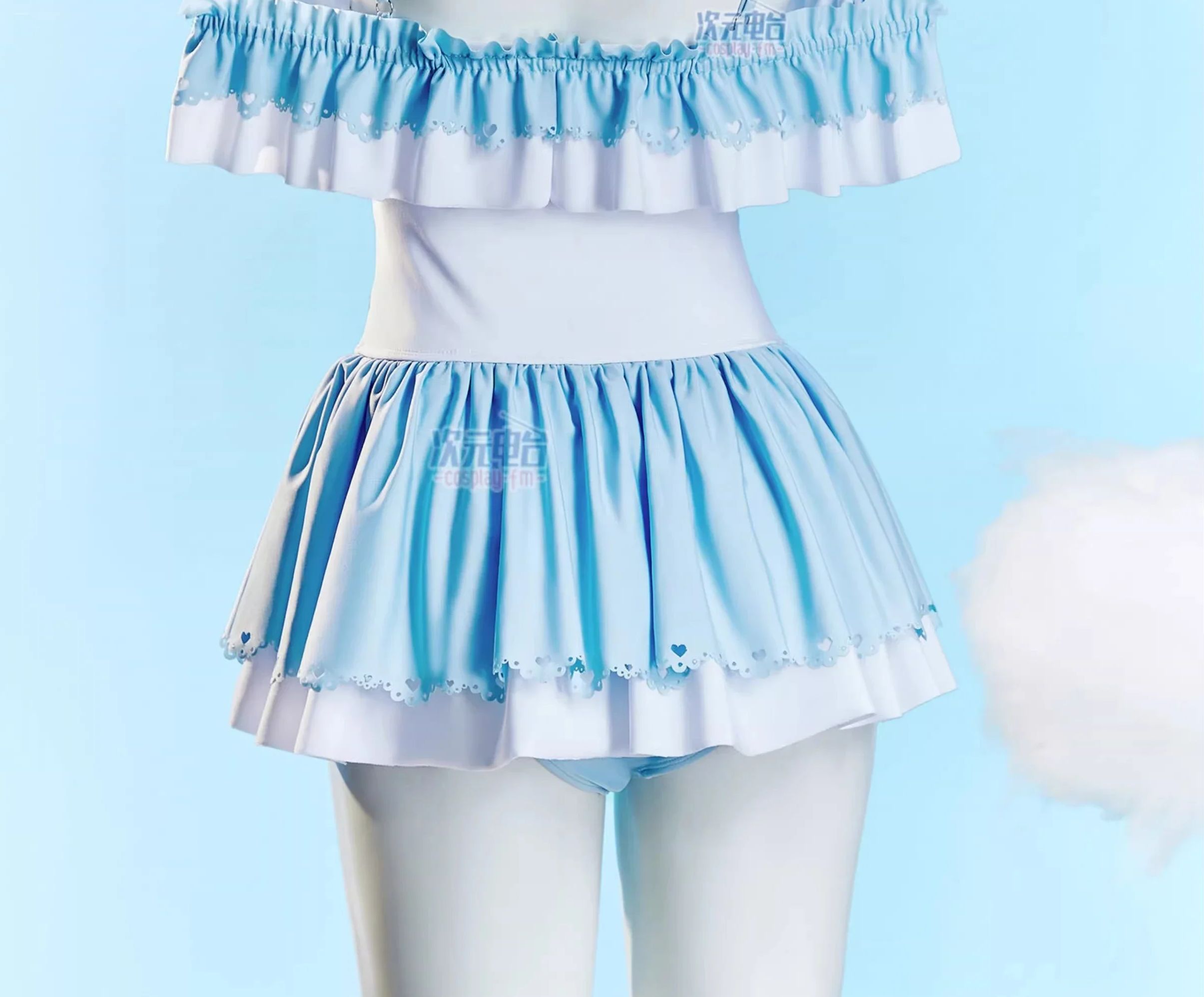 Anime Cosplay Girls - Cinnamoroll Cosplay-Kostüm, niedlicher, dezenter, einteiliger Badeanzug