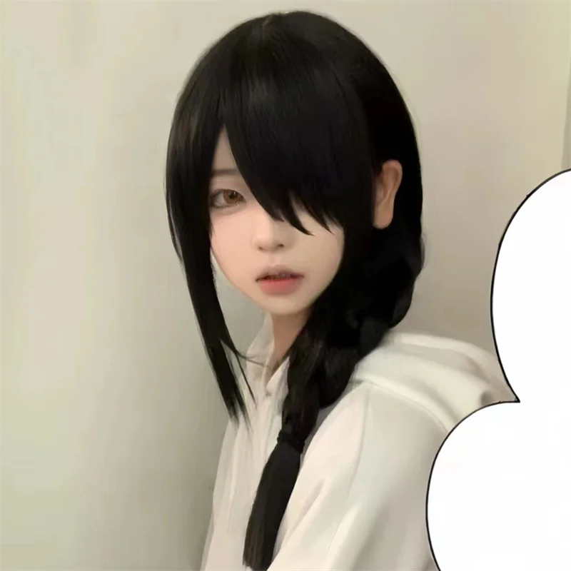 Anime Kettensäge Mann Nayuta E – Anime Cosplay Long Black Hair Bewertung und Preis
