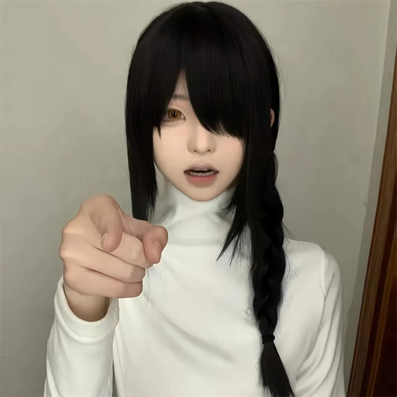 Anime Kettensäge Mann Nayuta E – Anime Cosplay Long Black Hair Bewertung und Preis